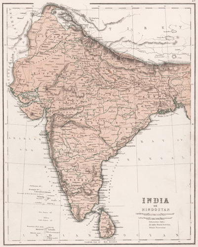India or Hindoostan 1855